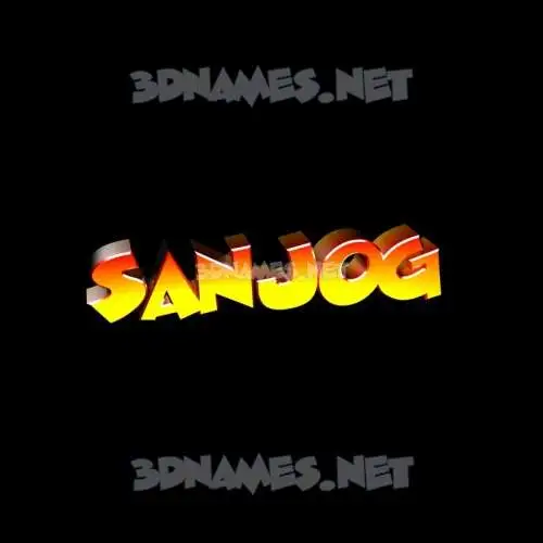 sanjog in Black Background style - 3D name wallpaper