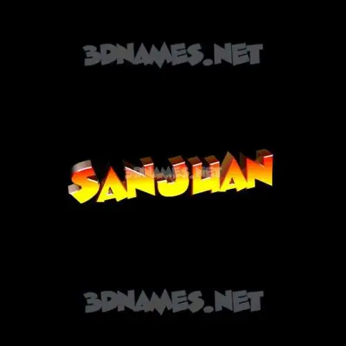 sanjuan in Black Background style - 3D name wallpaper