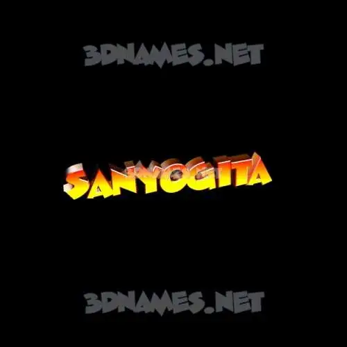 sanyogita in Black Background style - 3D name wallpaper