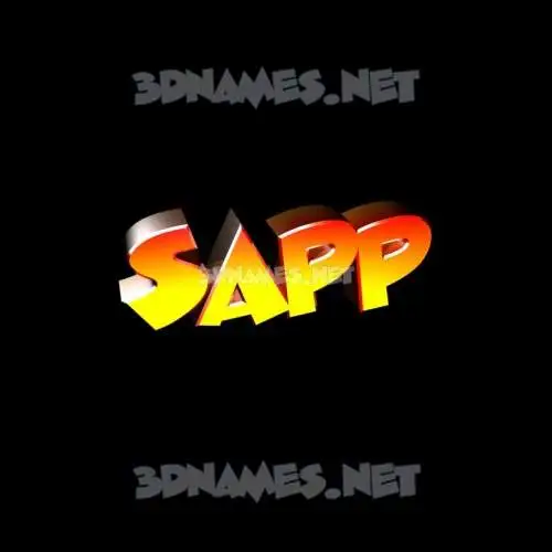 sapp in Black Background style - 3D name wallpaper sapp in Black Background style - 3D name wallpaper