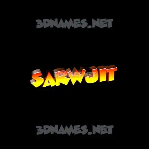 sarwjit in Black Background style - 3D name wallpaper