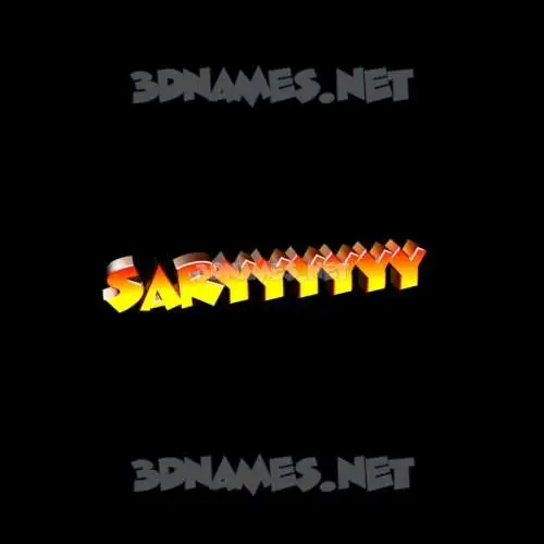 saryyyyyy in Black Background style - 3D name wallpaper