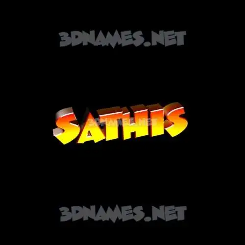 sathis in Black Background style - 3D name wallpaper