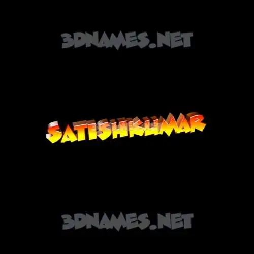 satishkumar in Black Background style - 3D name wallpaper