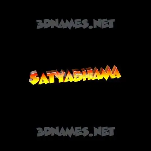 satyabhama in Black Background style - 3D name wallpaper