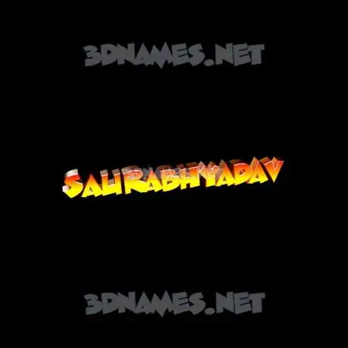 saurabhyadav in Black Background style - 3D name wallpaper