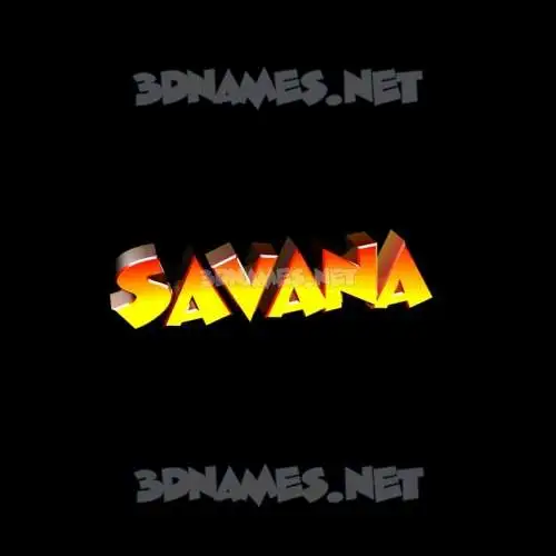 savana in Black Background style - 3D name wallpaper savana in Black Background style - 3D name wallpaper
