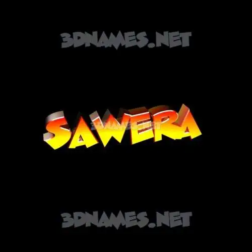 sawera in Black Background style - 3D name wallpaper