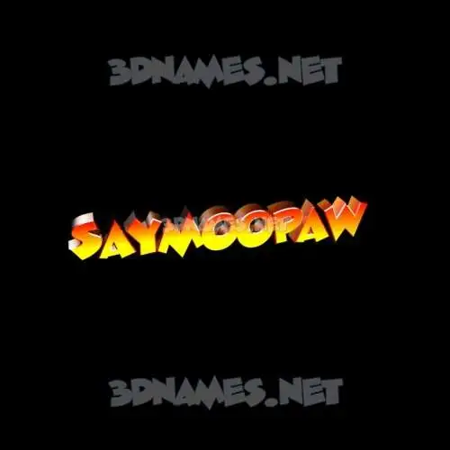 saymoopaw in Black Background style - 3D name wallpaper