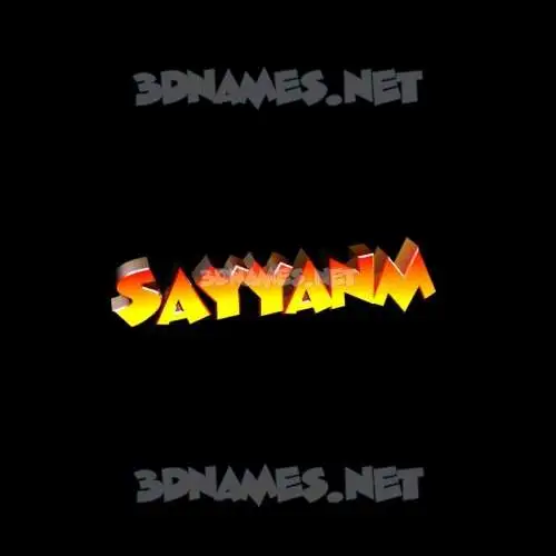 sayyanm in Black Background style - 3D name wallpaper
