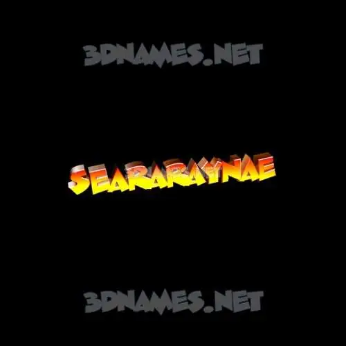 seararaynae in Black Background style - 3D name wallpaper