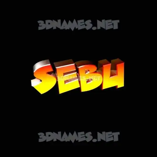 sebu in Black Background style - 3D name wallpaper