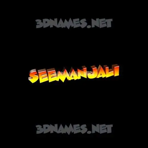 seemanjali in Black Background style - 3D name wallpaper