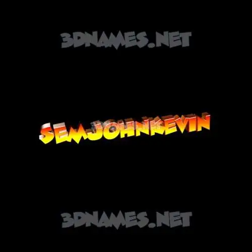 semjohnkevin in Black Background style - 3D name wallpaper