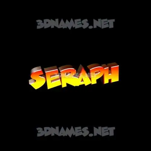 seraph in Black Background style - 3D name wallpaper