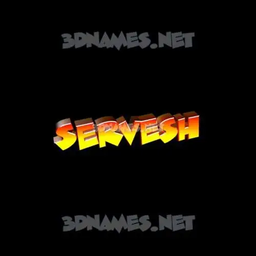 servesh in Black Background style - 3D name wallpaper