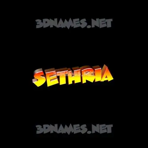sethria in Black Background style - 3D name wallpaper