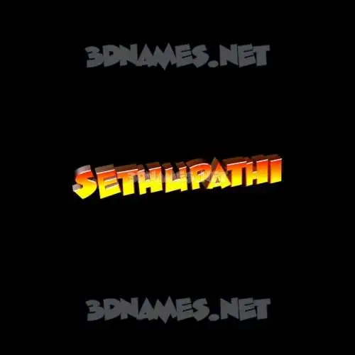 sethupathi in Black Background style - 3D name wallpaper