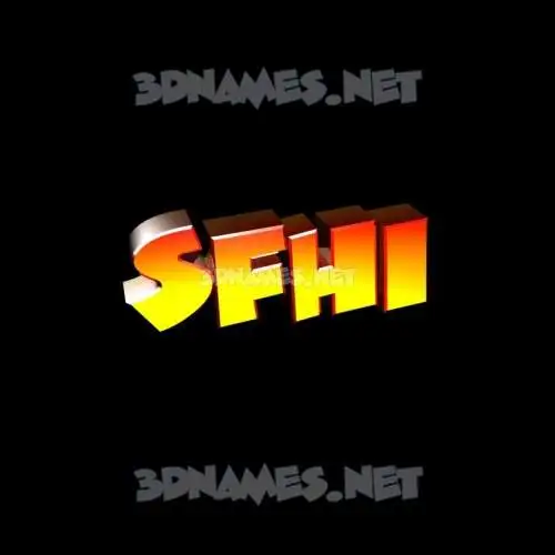 sfhi in Black Background style - 3D name wallpaper