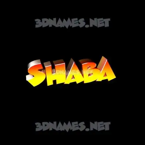 shaba in Black Background style - 3D name wallpaper