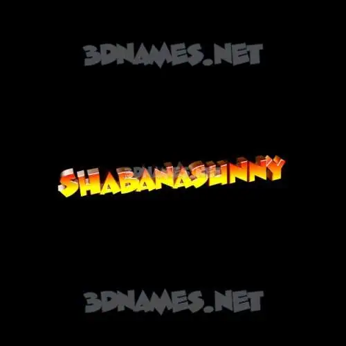 shabanasunny in Black Background style - 3D name wallpaper