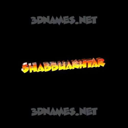 shabbuakhtar in Black Background style - 3D name wallpaper