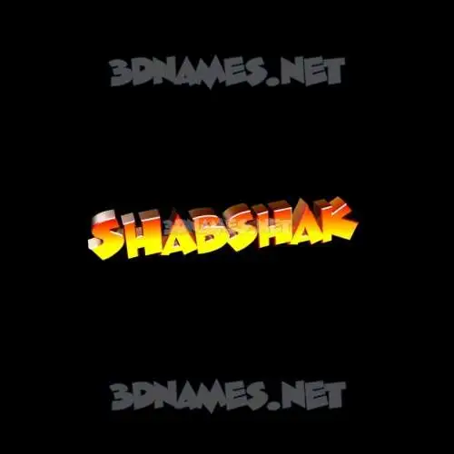shabshak in Black Background style - 3D name wallpaper