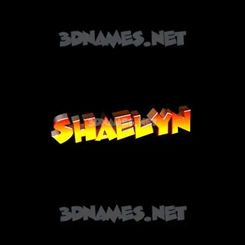 shaelyn in Black Background style - 3D name wallpaper
