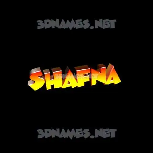 shafna in Black Background style - 3D name wallpaper