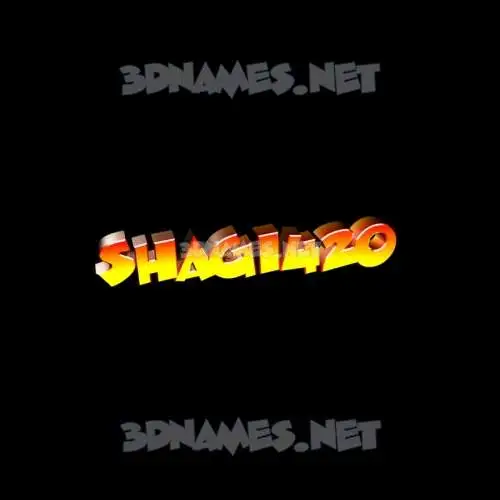 shagi420 in Black Background style - 3D name wallpaper