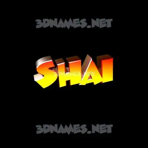 shai in Black Background style - 3D name wallpaper