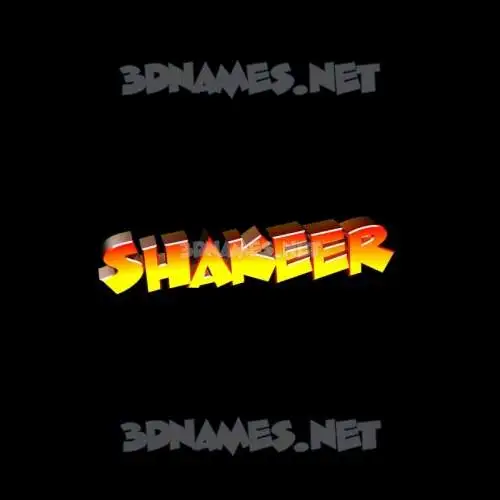 shakeer in Black Background style - 3D name wallpaper