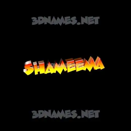 shameema in Black Background style - 3D name wallpaper
