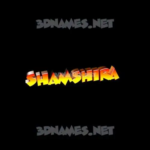 shamshira in Black Background style - 3D name wallpaper