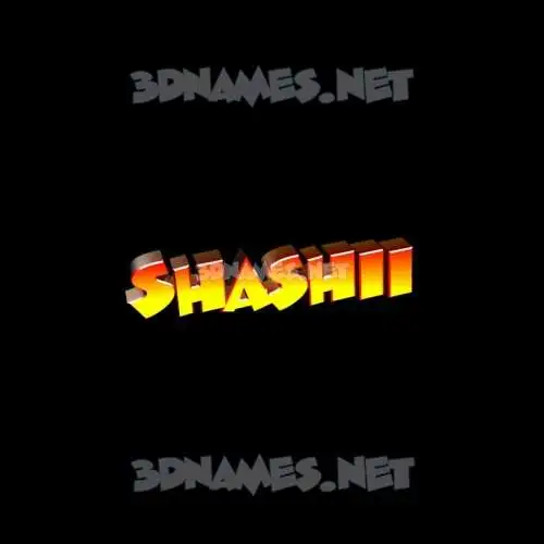 shashii in Black Background style - 3D name wallpaper