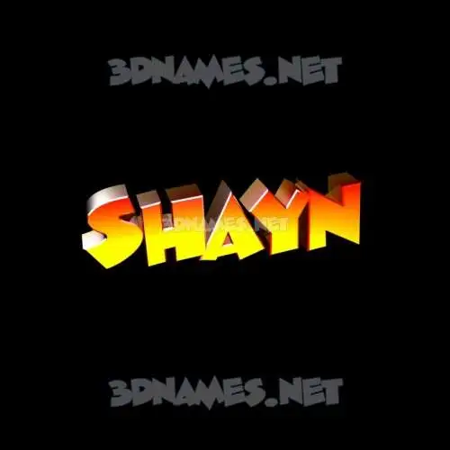 shayn in Black Background style - 3D name wallpaper
