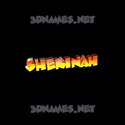 shekinah in Black Background style - 3D name wallpaper