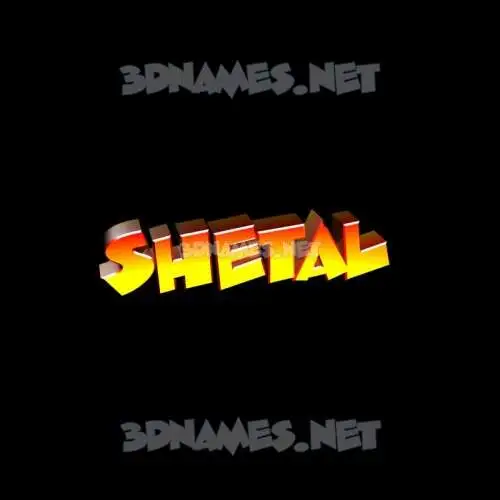 shetal in Black Background style - 3D name wallpaper