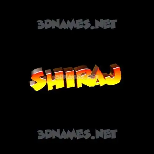 shiraj in Black Background style - 3D name wallpaper