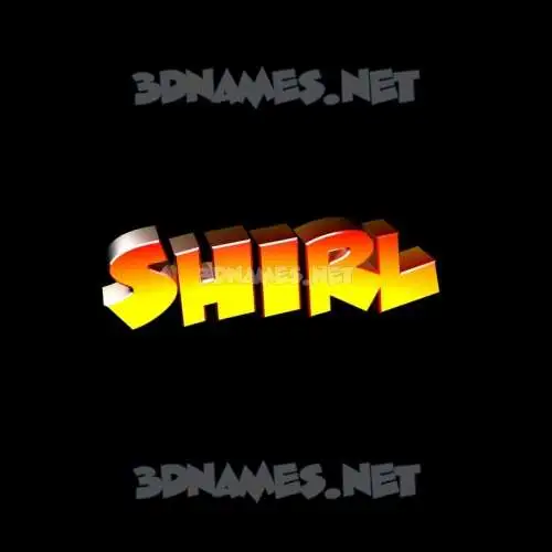 shirl in Black Background style - 3D name wallpaper shirl in Black Background style - 3D name wallpaper
