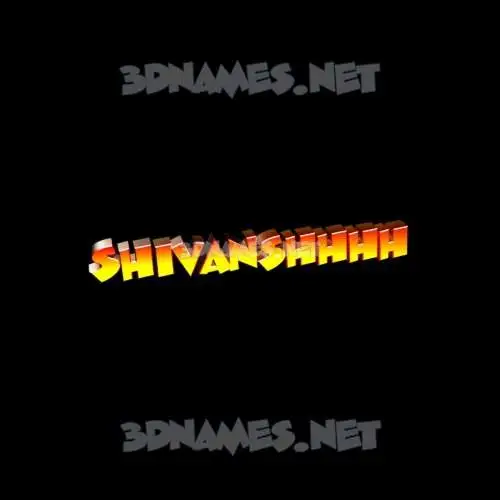 shivanshhhh in Black Background style - 3D name wallpaper