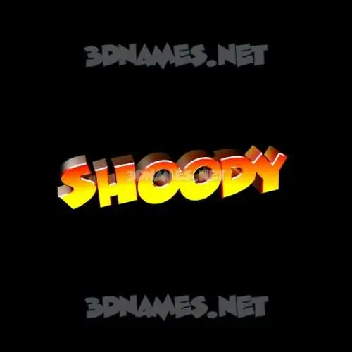 shoody in Black Background style - 3D name wallpaper