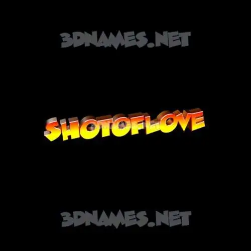 shotoflove in Black Background style - 3D name wallpaper