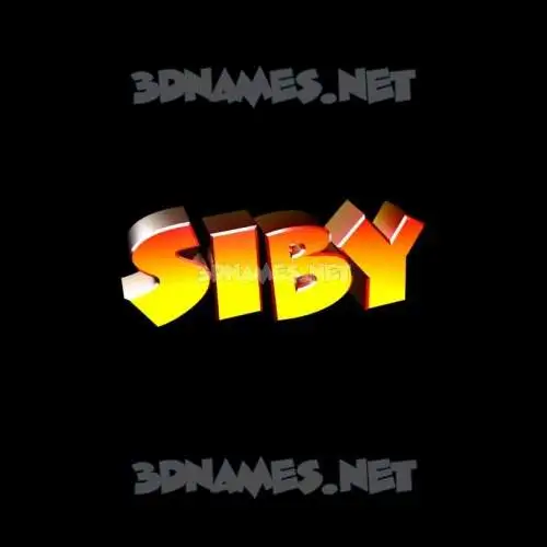 siby in Black Background style - 3D name wallpaper