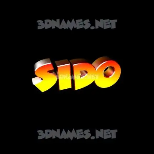 sido in Black Background style - 3D name wallpaper