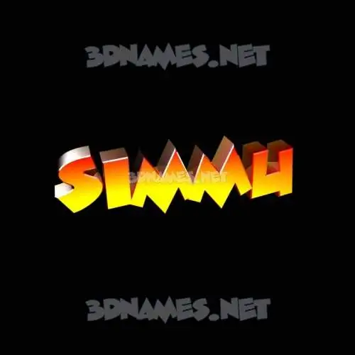 simmu in Black Background style - 3D name wallpaper