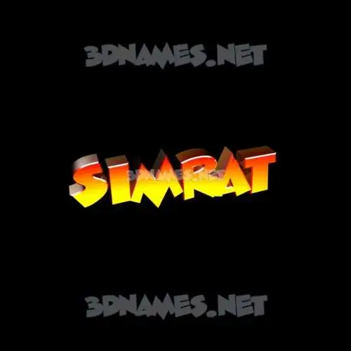 simrat in Black Background style - 3D name wallpaper