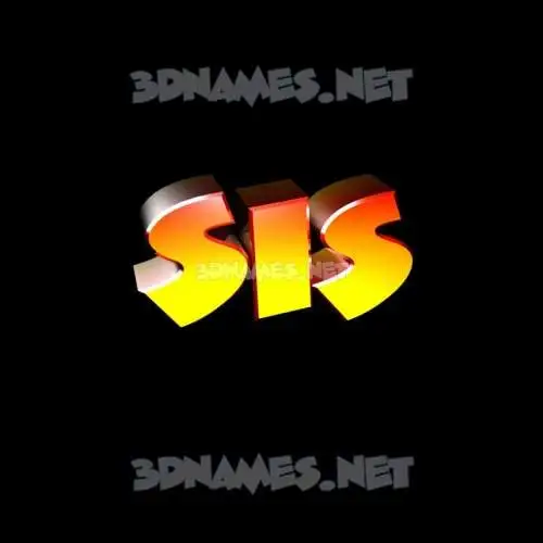 sis in Black Background style - 3D name wallpaper