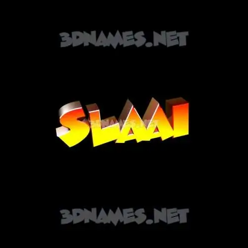 slaai in Black Background style - 3D name wallpaper
