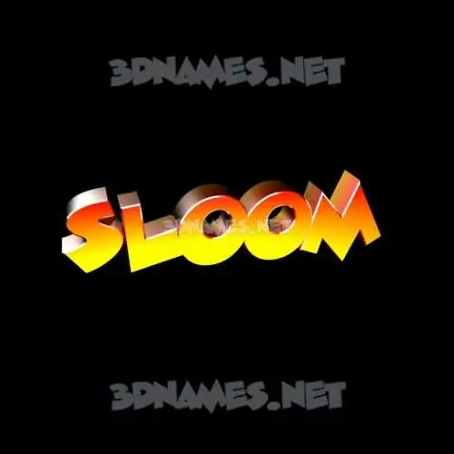 sloom in Black Background style - 3D name wallpaper sloom in Black Background style - 3D name wallpaper